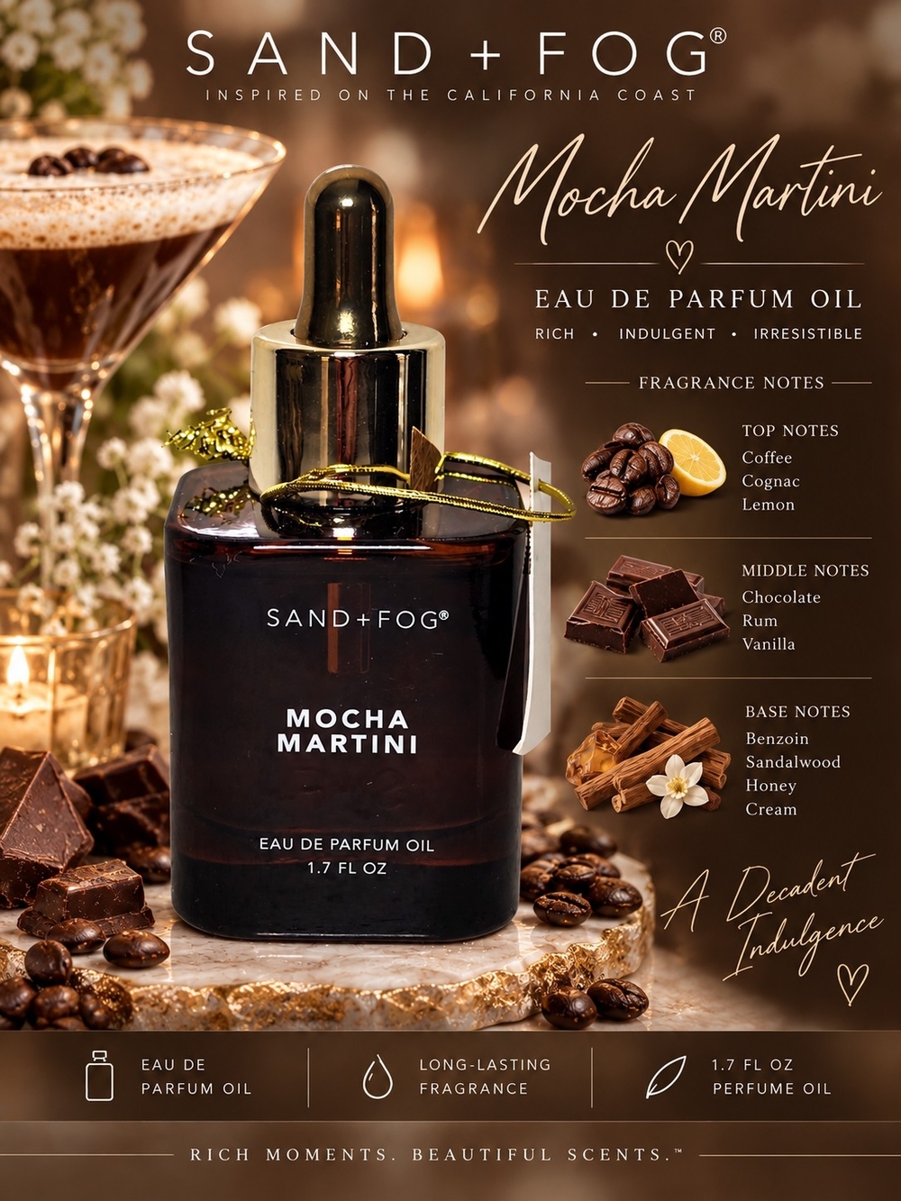 ☕️ 🍸MOCHA MARTINI Sand + Fog Fragrance Oil - Alcohol Free